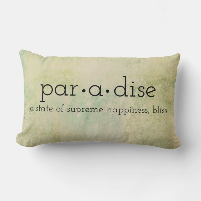 typografcitattokloparadis på pastel färg lumbarkudde (Framsida)