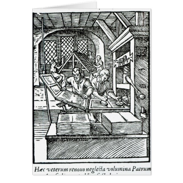 Typografen som publiceras av Hartman Schopper Hälsningskort (Framsidan)