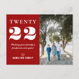 Typografi 222 nyårfoto vykort