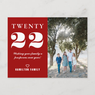 Typografi 222 nyårfoto vykort