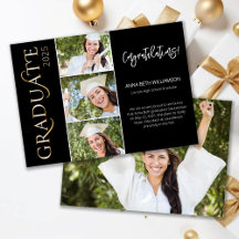 Typografi 4 Photo Black och Guld Studenten