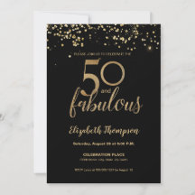 Typografi 50 med svart och guld och fantastiska