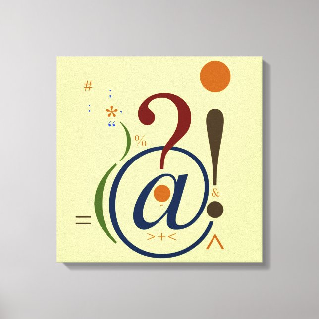 Typografi (Abstraktens sammansättning) Canvastryck (Framsida)