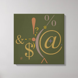 Typografi (Abstraktens sammansättning) Canvastryck