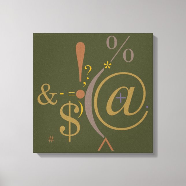 Typografi (Abstraktens sammansättning) Canvastryck (Framsida)