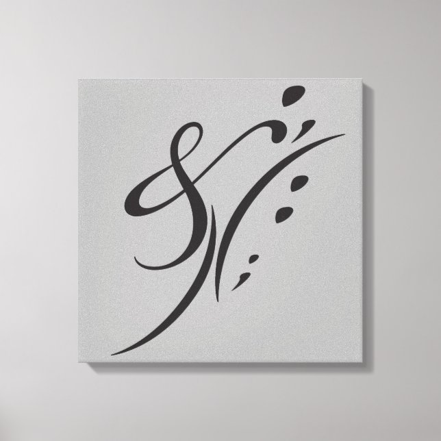 Typografi (Abstraktens sammansättning) Canvastryck (Framsida)