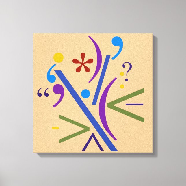 Typografi (Abstraktens sammansättning) Canvastryck (Framsida)