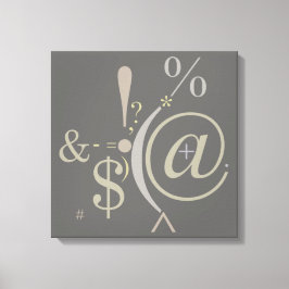 Typografi (Abstraktens sammansättning) Canvastryck