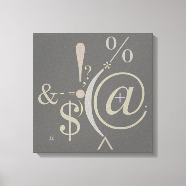 Typografi (Abstraktens sammansättning) Canvastryck (Framsida)