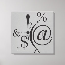 Typografi (Abstraktens sammansättning) Canvastryck