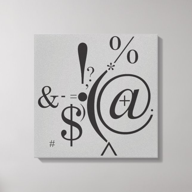 Typografi (Abstraktens sammansättning) Canvastryck (Framsida)