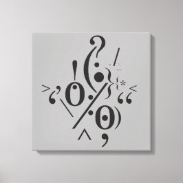 Typografi (Abstraktens sammansättning) Canvastryck
