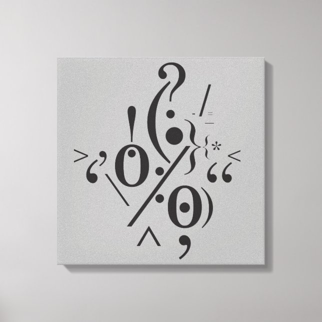 Typografi (Abstraktens sammansättning) Canvastryck (Framsida)
