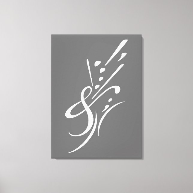 Typografi (Abstraktens sammansättning) Canvastryck (Framsida)