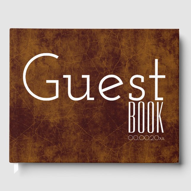 Typografi - affärsstart - gästregister ANPASSNINGS Gästböcker (Framsida)