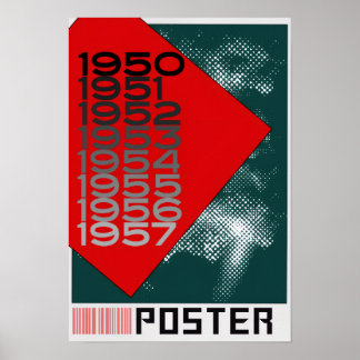 Typografi Affisch Modern Retrokonst Mitten av 1900