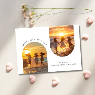 Typografi Arch Photo Girly Galentines Beach Photo Julkort