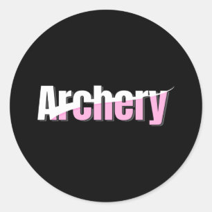 Typografi av Abstrakten Girls Archery Runt Klistermärke