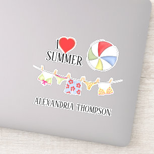 Typografi av Anpassningsbarna Cute Summer Klistermärken