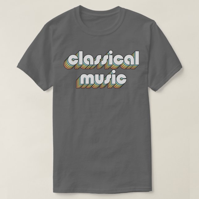 Typografi av återarmbågstyp för klassisk musik, to t shirt (Design framsida)