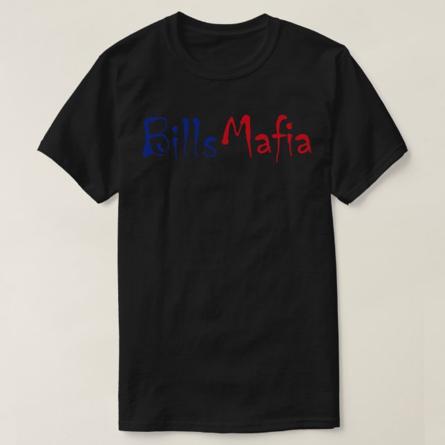 Typografi av Bills Mafia Movement Typography T Shirt (Design framsida)