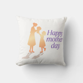 Typografi av Blommigten lycklig Mors dag - Elegant Kudde