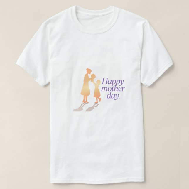 Typografi av Blommigten lycklig Mors dag - Elegant T Shirt (Design framsida)