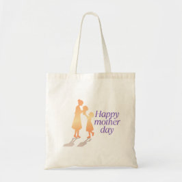 Typografi av Blommigten lycklig Mors dag - Tygkasse