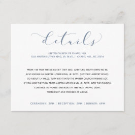 Typografi av bröllop-information om trådkalligrafi tilläggskort