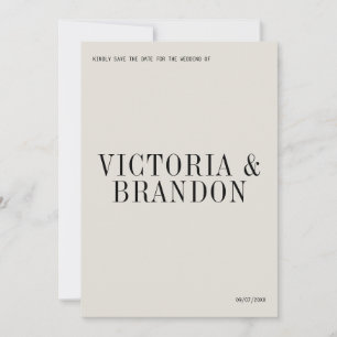 Typografi av Chicen för minimalistisk klass - mode Spara Datumet