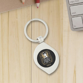 Typografi av det moderna Trendigets Anpassningsbar Swirl Silverfärgad Nyckelring