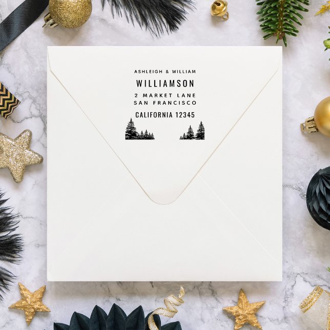 Typografi av fetstil i Gräs Träd Returadress Stämpel (Skapare uppladdad)