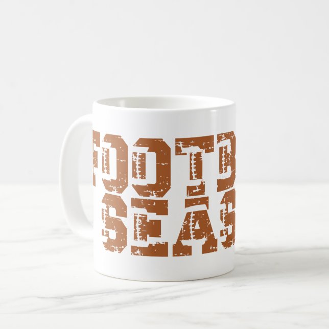 Typografi av fotbollsäsong kaffemugg (Framsida vänster)
