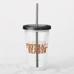 Typografi av fotbollsäsong take away mugg