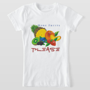 Typografi av frukt, frukt, frukt och grönsaker, ta t shirt