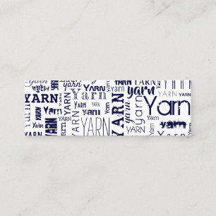Typografi av garn mini visitkort