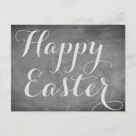 Typografi av Glad påsk Black White Chalkboard Helg Vykort