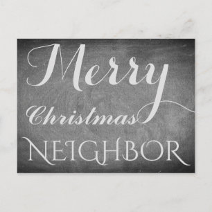 Typografi av god jul grannkretskort helg vykort