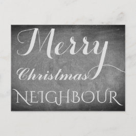 Typografi av god jul grannkretskort helg vykort
