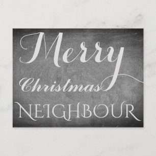 Typografi av god jul grannkretskort helg vykort