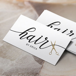 Typografi av Guld-sax-Elegant Visitkort