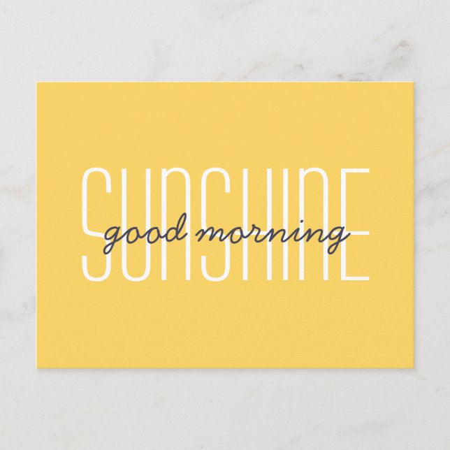 Typografi av Gulten bra Morgon Sunshine Vykort (Framsida)