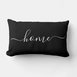 Typografi av hemsvartvitt lumbarkudde