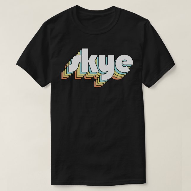 Typografi av hudens retro-regnbågstyp, utmattad St T Shirt (Design framsida)