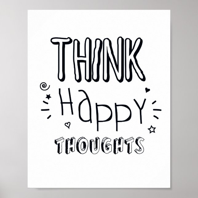 Typografi av inspirationssvart och vitt skandi poster (Framsidan)