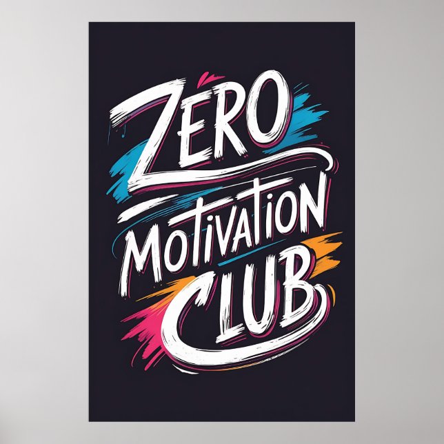 Typografi av Klubben Noll Motivation Poster (Framsidan)