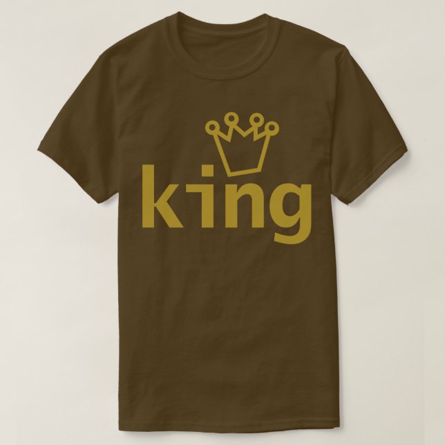 Typografi av kung Krona Guld T Shirt (Design framsida)