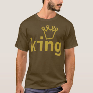 Typografi av kung Krona Guld T Shirt