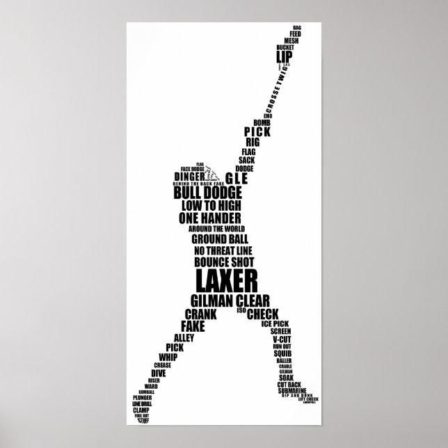 Typografi av Lacrosse Player Poster (Framsidan)