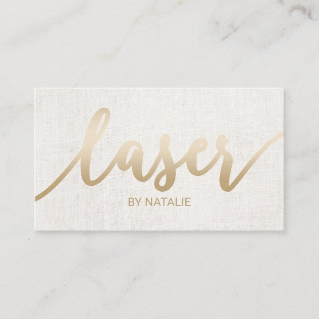 Typografi av laserläkaren Guld Visitkort (Framsida)